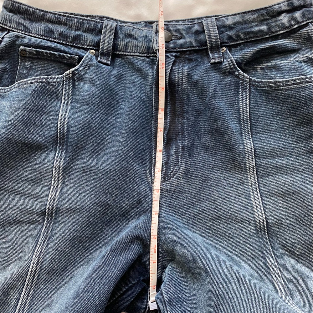 Massimo Dutti blue jeans seamed straight leg denim baggy 5040/711 EUR 42 USA 10 - Picture 12 of 16